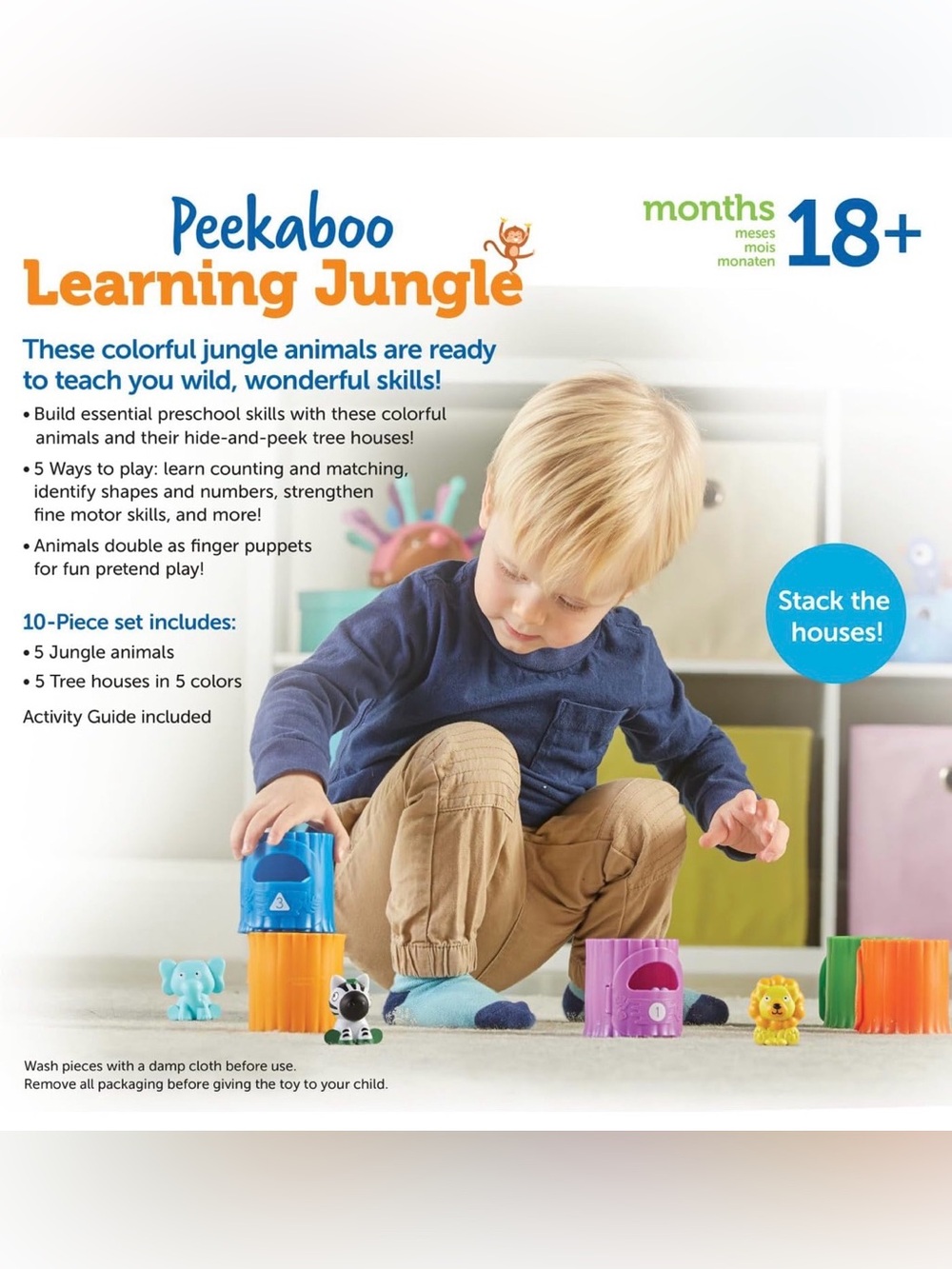 Learning Resources Peekaboo Learning Jungle Toddler Montessori Toy Brand New - Picture 5 of 11